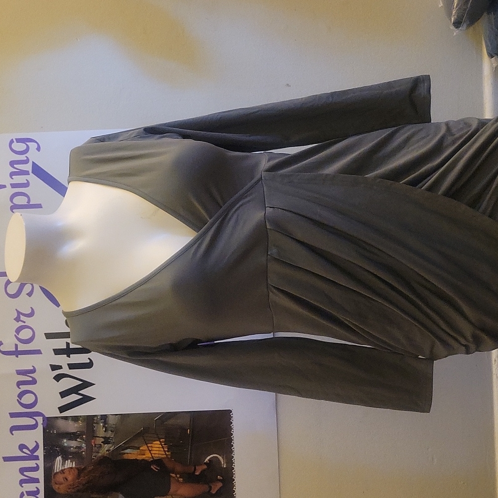Grey long sleeve dress